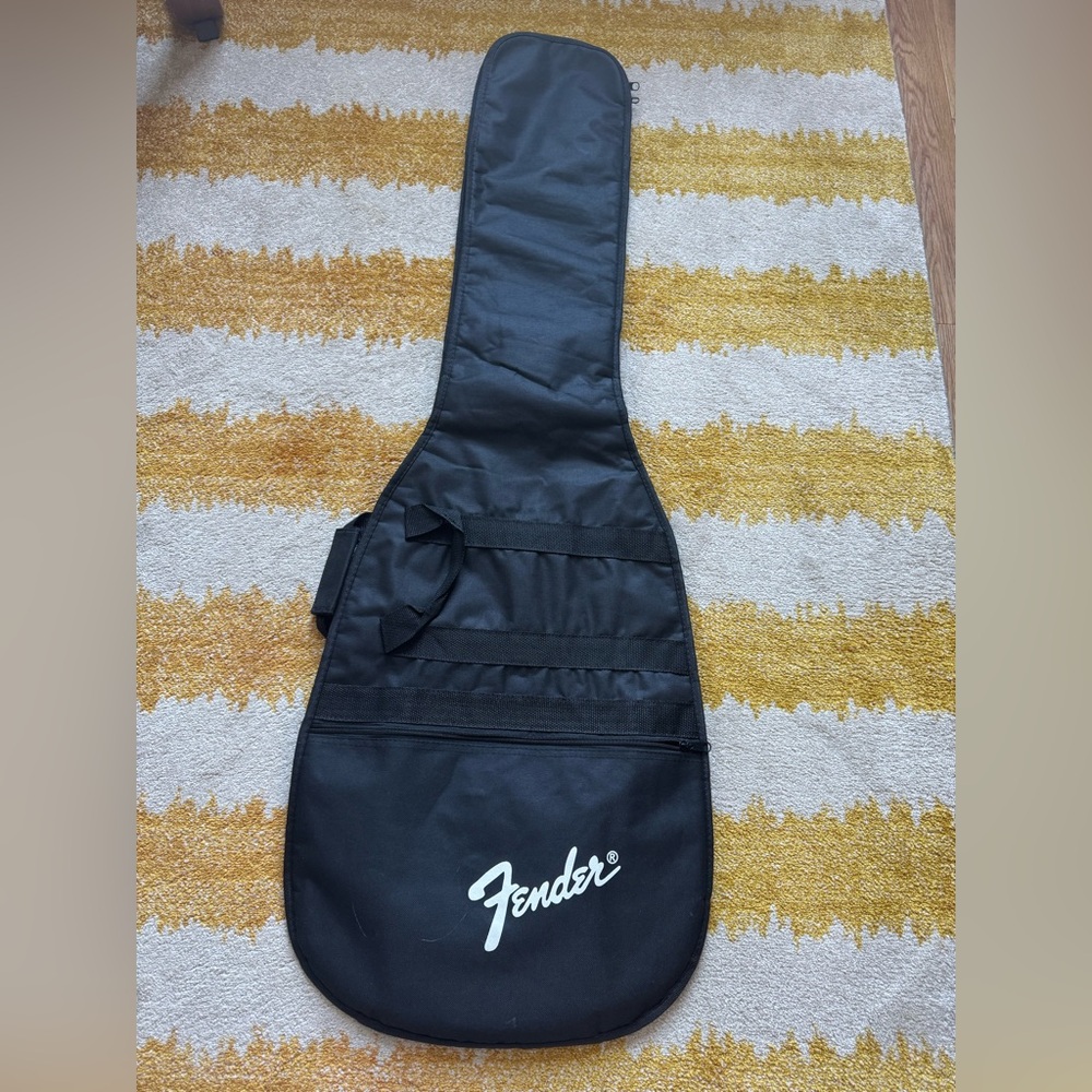 Fender Black Bass Guitar Carrying Case Lightweight Gig Bag